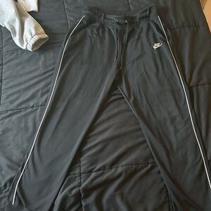 Nike Men's Black Joggers with White Accents